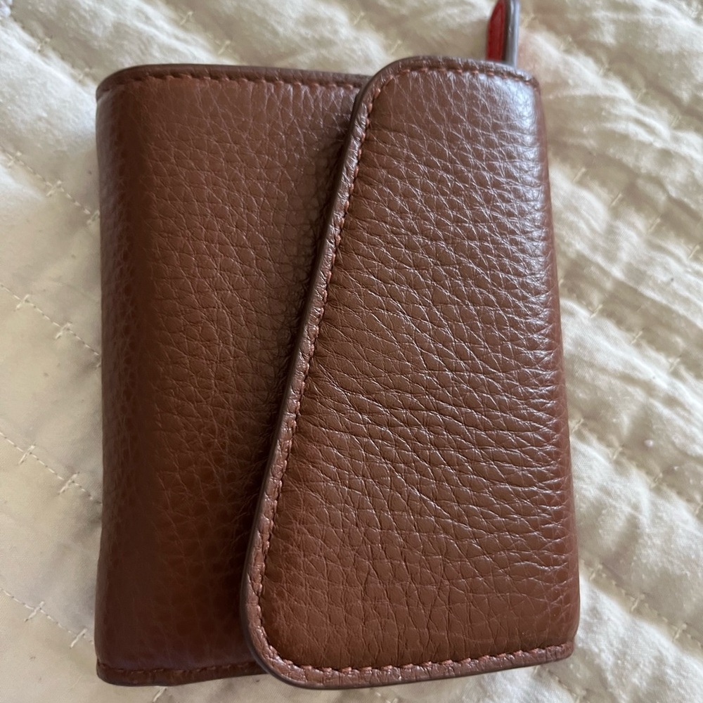 Madewell Brown Trifold Wallet with zipped coin holder